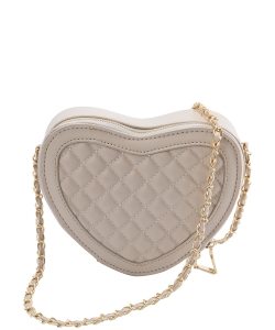 Heart Quilted Crossbody BA320093 IVORY